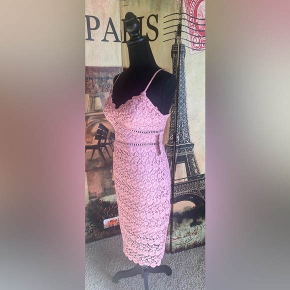 Premier Amour Blush Midi dress-Size 2 - Picture 2 of 6